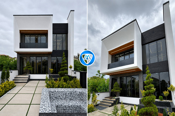 نما بیرونی خانه ویلایی مینیمال 