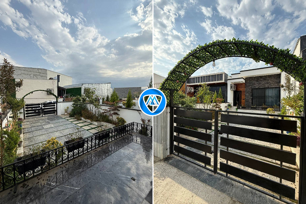 نما بیرون اجری برای خانه ویلایی مینیمال