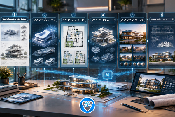Workflow طراحی معماری با AI در سال ۲۰۲۶ چگونه است؟